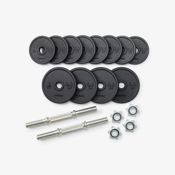 Contenu du kit : disques, barres et écrous